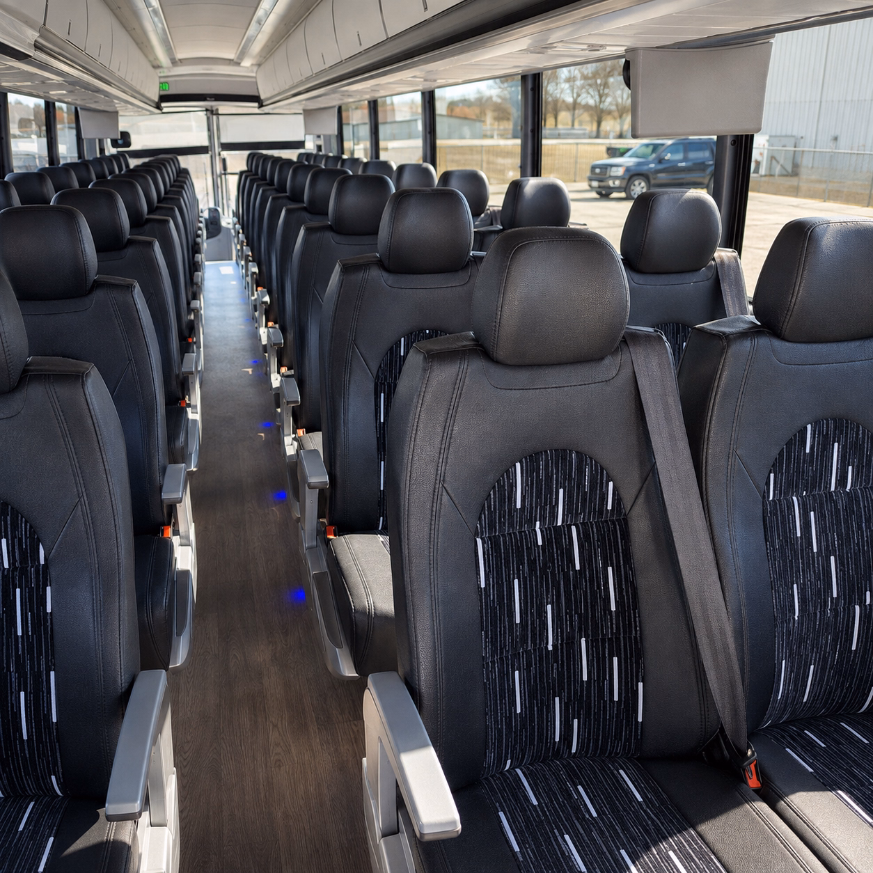 goodyear charter bus rental interior